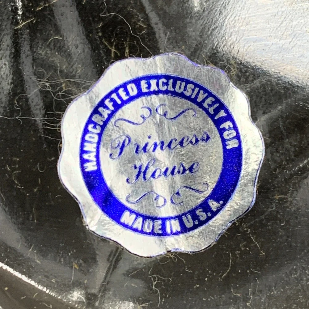 Princess House 530 Crystal‎ Basket Vintage Diamond Pattern Made in USA